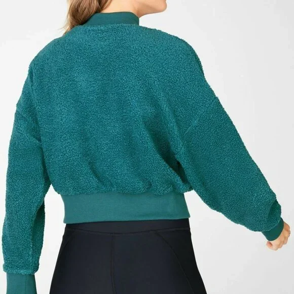 ✨2/$20 Fabletics Malia Polar Fleece Pullover Sweatshirt Deep Pile XXS H12500 - Picture 10 of 10